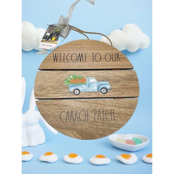 Rae Dunn Welcome To Our Carrot Patch Sign